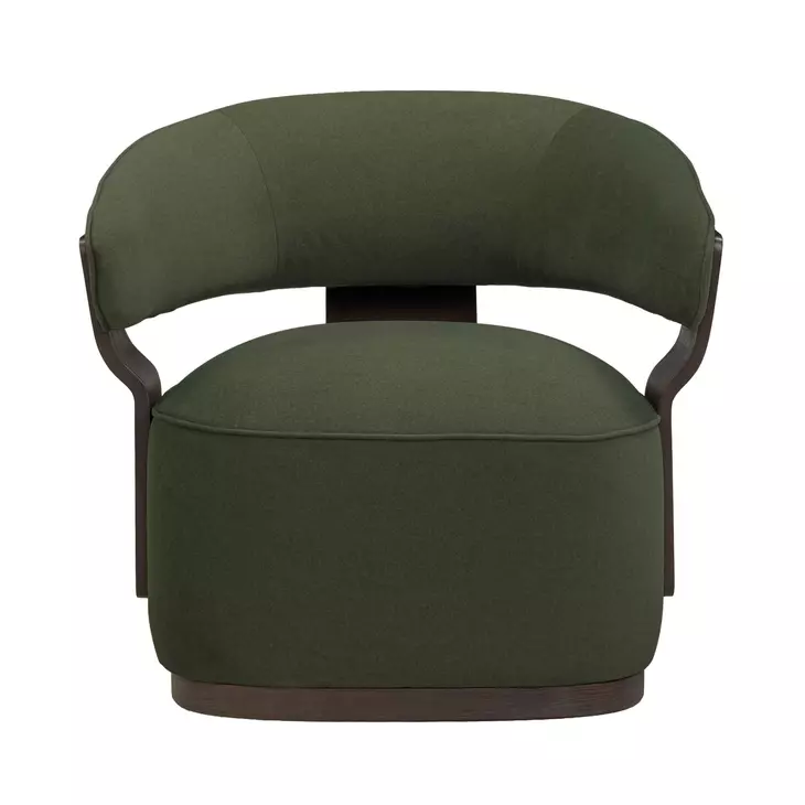 Madison Dark Green Performance Fabric Upholstered Swivel Accent Chair
