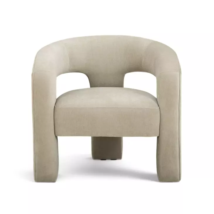 Malone Taupe Performance Chenille Upholstered Accent Chair