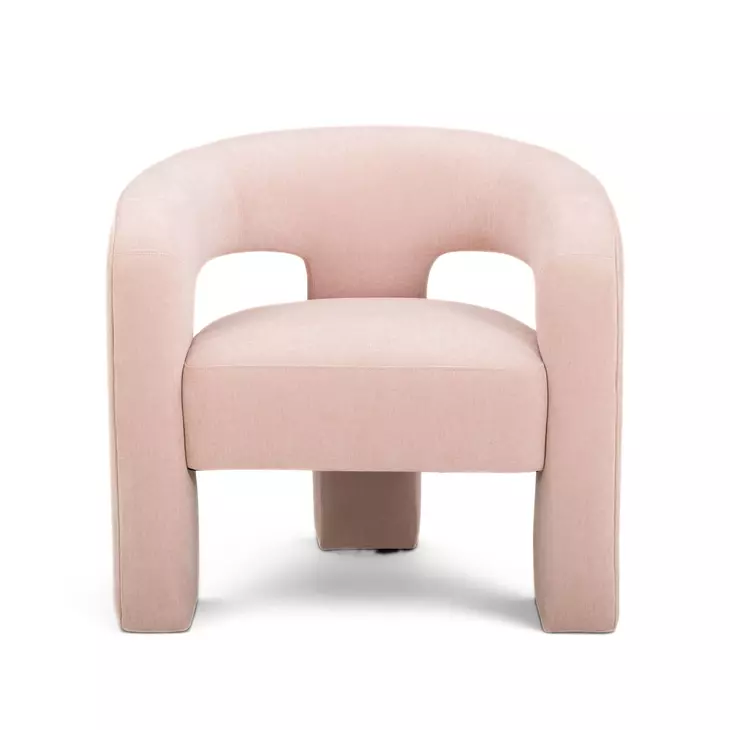 Malone Blush Performance Chenille Upholstered Accent Chair