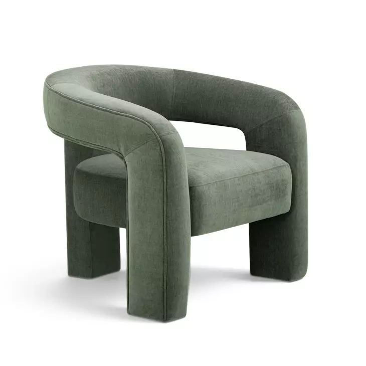Malone Green Performance Chenille Upholstered Accent Chair