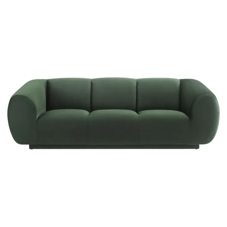 Emmet Forest Green Velvet 90" Sofa