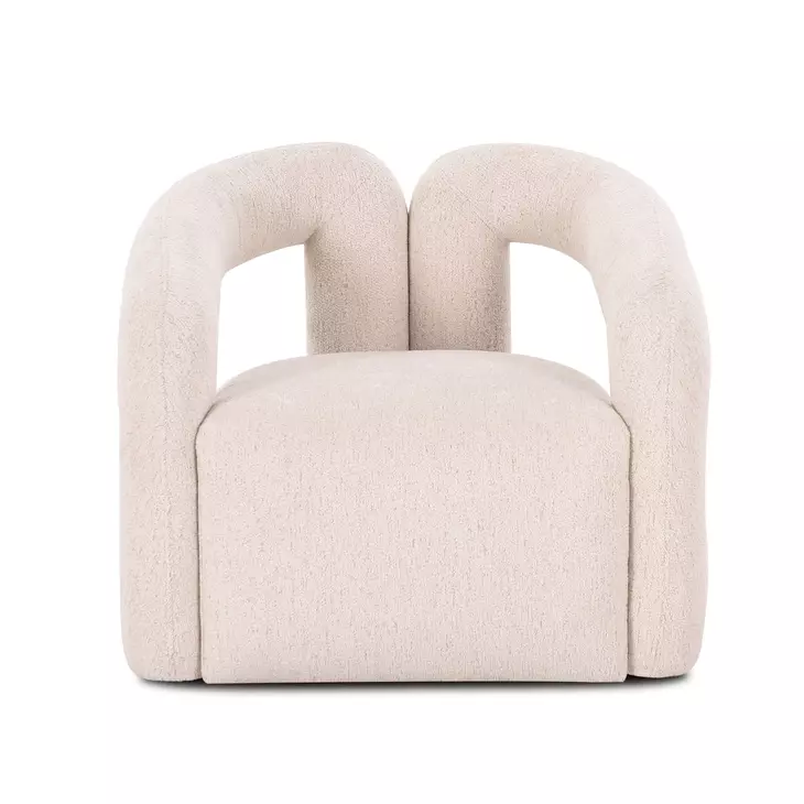 Jenn Cream Performance Boucle Upholstered Accent Chair
