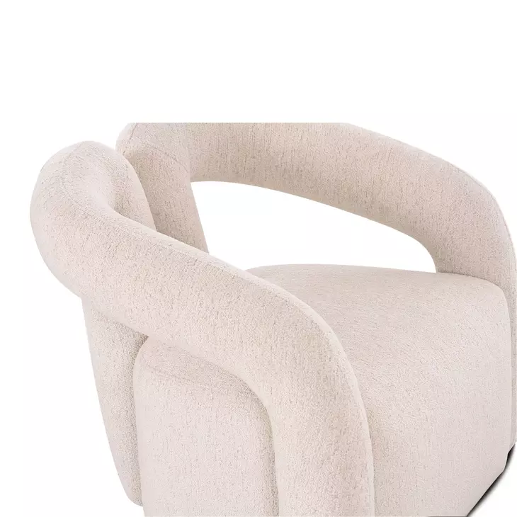 Jenn Cream Performance Boucle Upholstered Accent Chair
