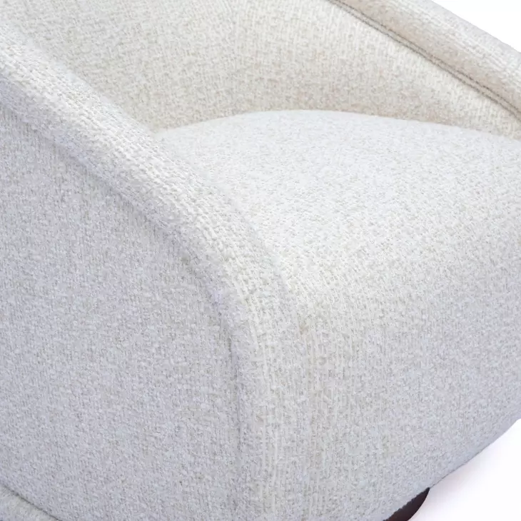 Rory Cream Performance Boucle Upholstered Swivel Clarke Accent Chair