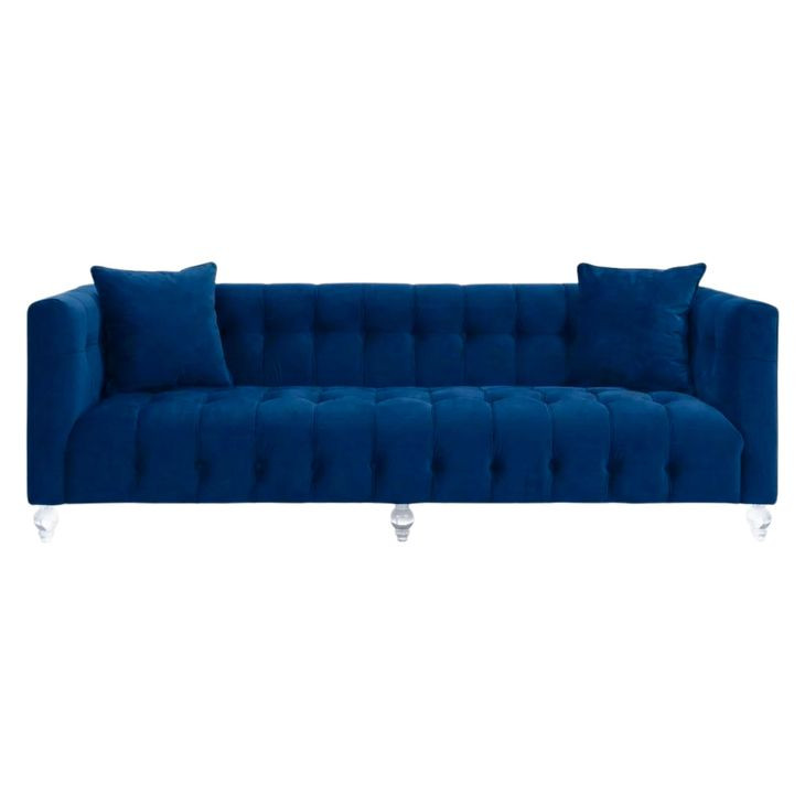Bea Navy Velvet 91" Sofa