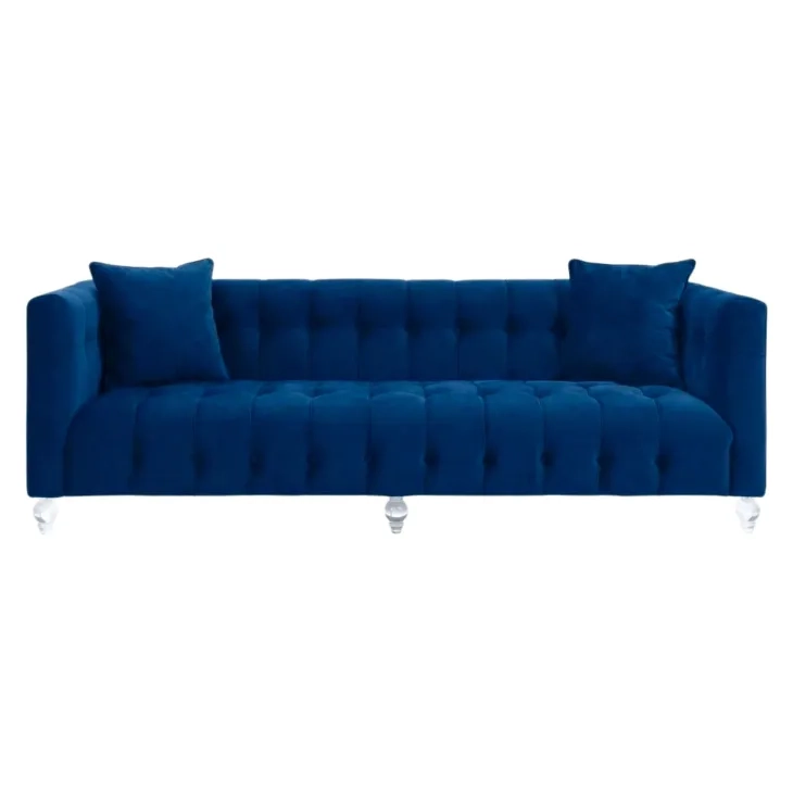 Bea Navy Velvet 91" Sofa
