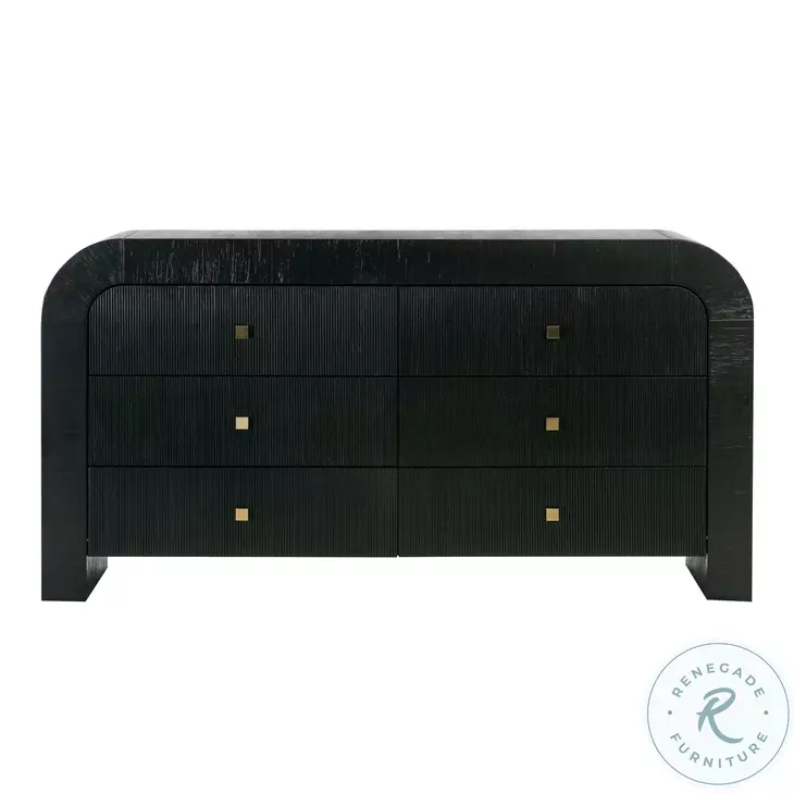 Hump Black 6 Drawer Dresser