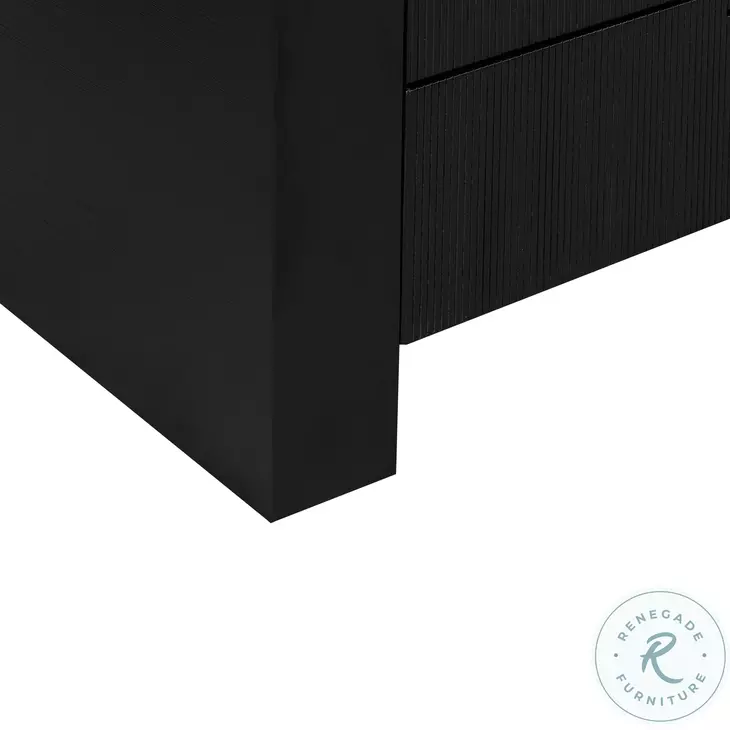 Hump Black 6 Drawer Dresser