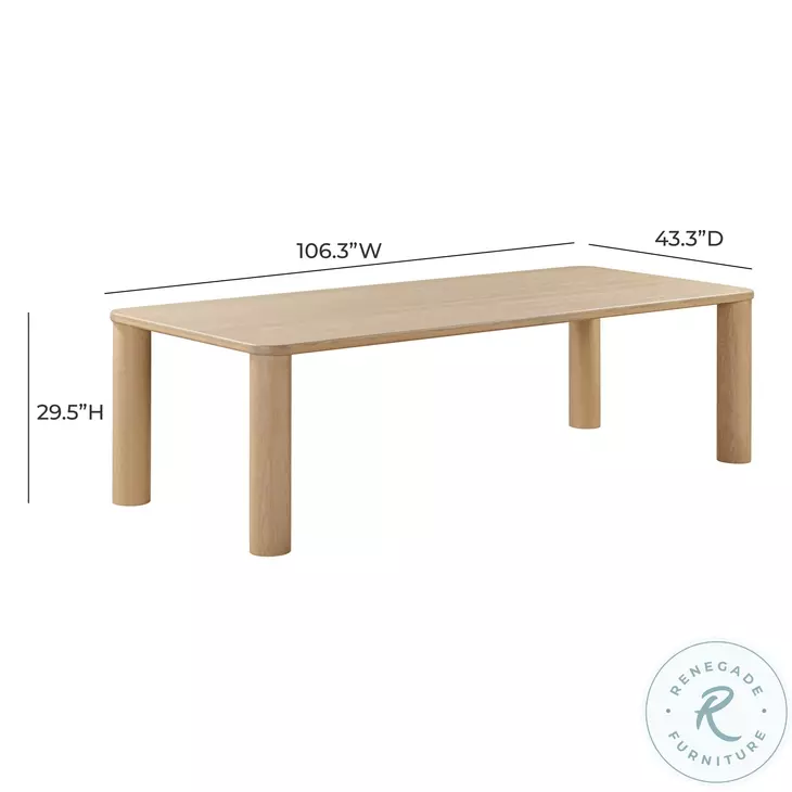 Akola Natural Oak Rectangular Dining Table From Home Gallery