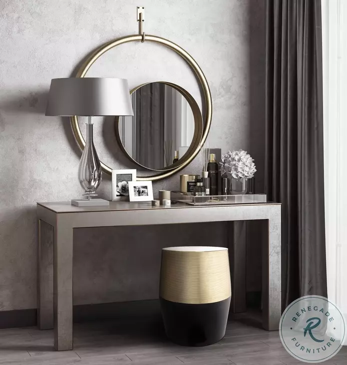 Jadran Black and Gold Stool