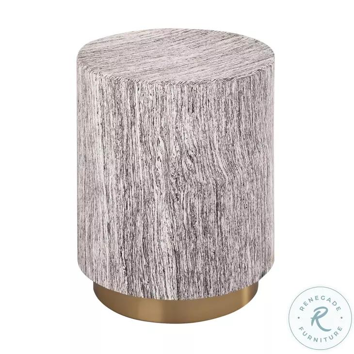Dahlia Distressed White Side Table