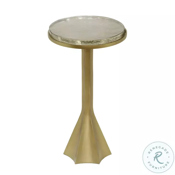 Gabrielle Antique Brass Round Side Table