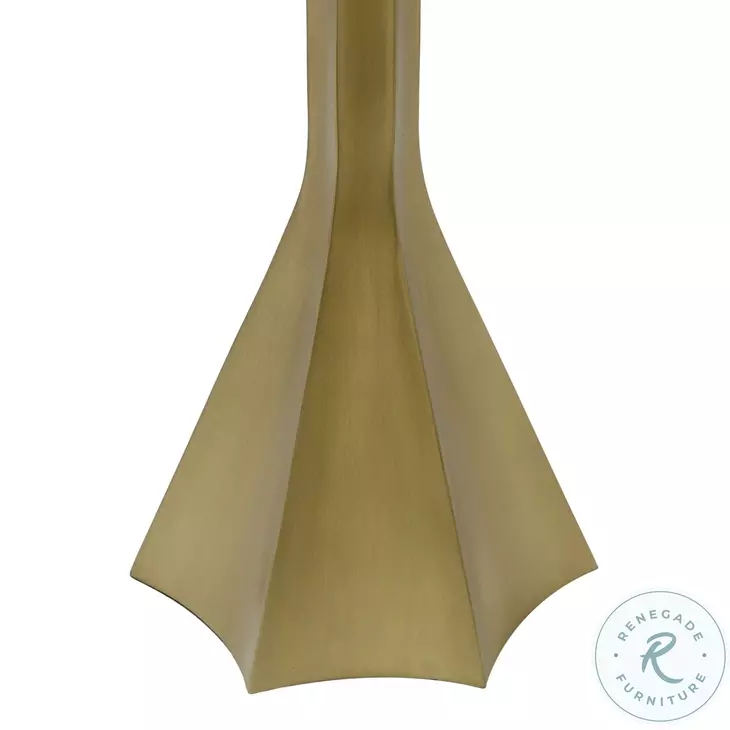 Gabrielle Antique Brass Round Side Table