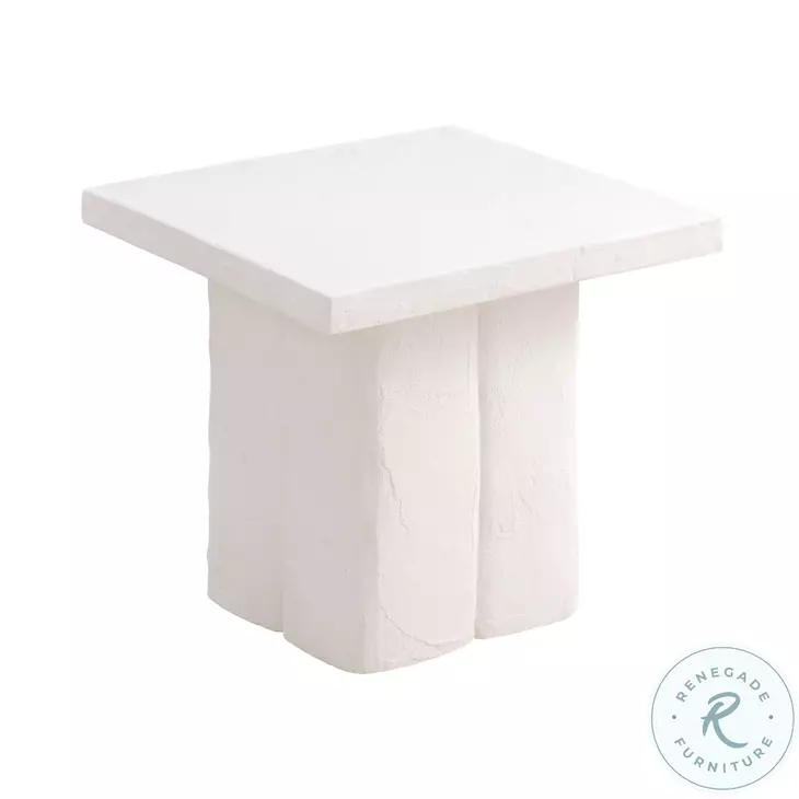 Kayla White Concrete Side Table