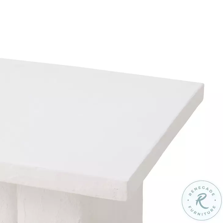 Kayla White Concrete Side Table