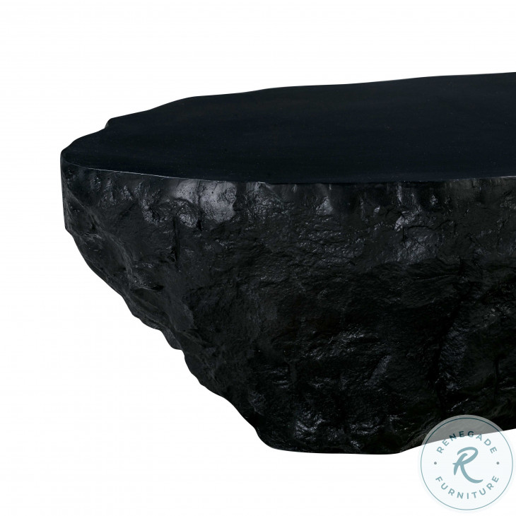 Crag Black Concrete Coffee Table From TOV | Coleman Furniture