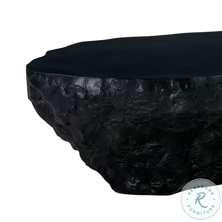 Crag Black Concrete Coffee Table