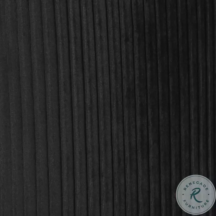 Zoe Black Velvet Storage Ottoman