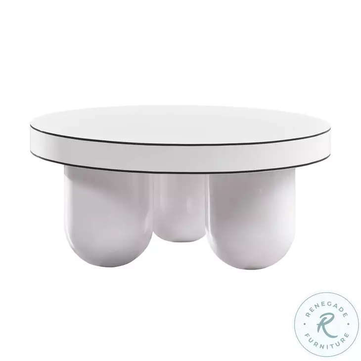 Jasper White Glossy Coffee Table