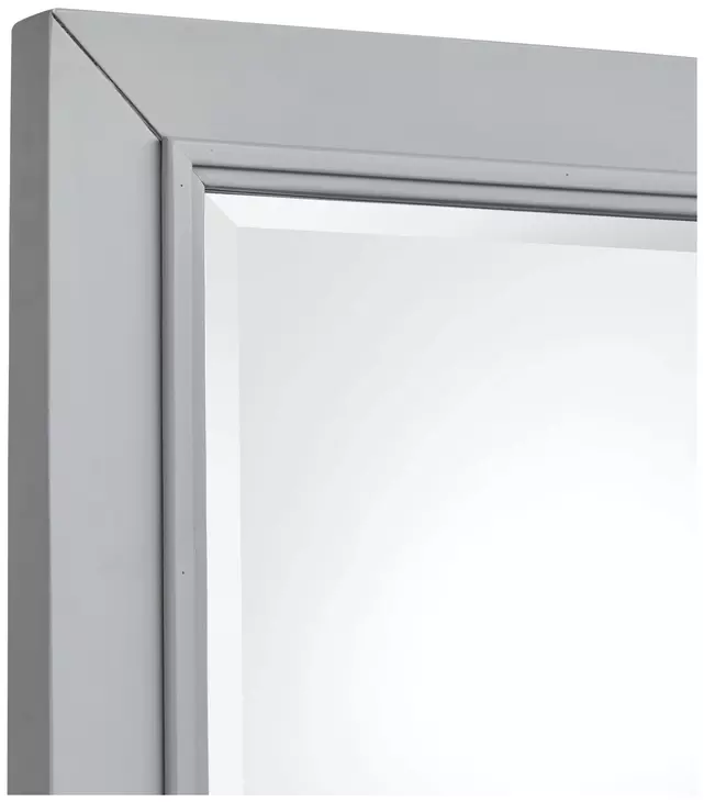 Harborwick White Dove and Harbor Gray 7 Drawer Dresser with Rectangular Mirror