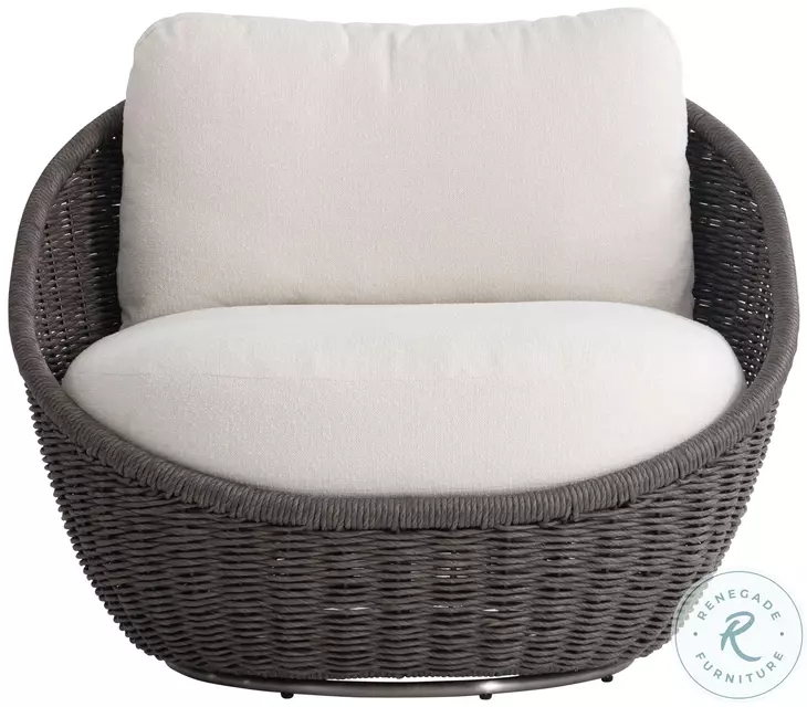 Santa Monica Pebble And Cream Outdoor Swivel Chair