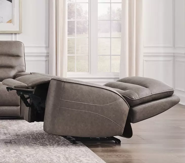 Lawmere Sydney Brunette Zero Gravity Power Recliner with USB Charging