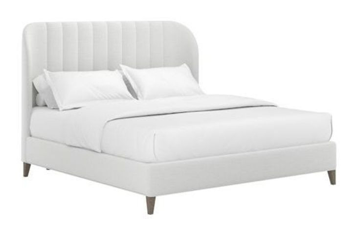 Dante Cloud Performance Fabric Queen Upholstered Wide Channel Panel Bed