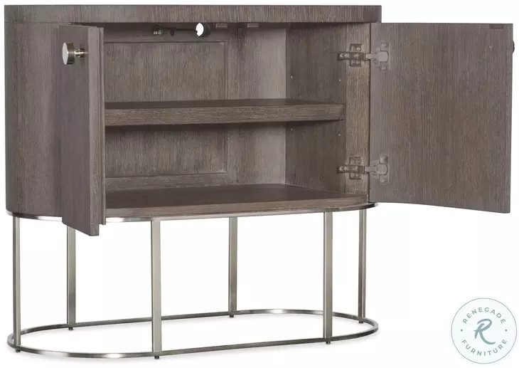 Modern Mood Dark Brown Oval Nightstand