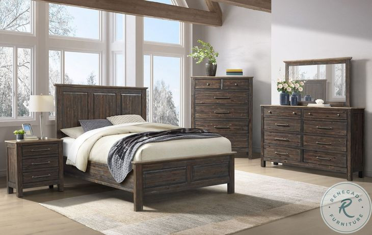 Transitions Two Toned Driftwood and Sable 8 Drawer Dresser