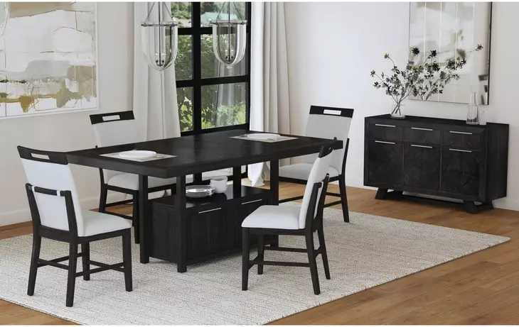 Pinnacle Charcoal Extendable Rectangular Counter Height Table