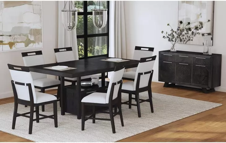 Pinnacle Charcoal Extendable Rectangular Counter Height Table