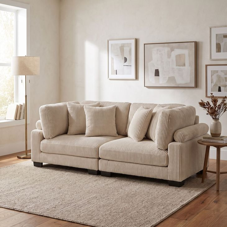 Traverse Beige Loveseat