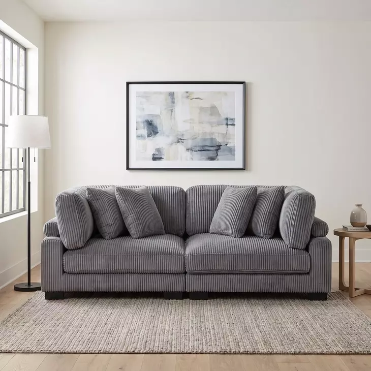 Traverse Gray 90" Loveseat