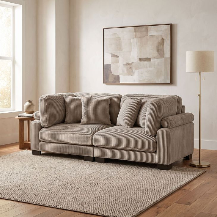 Traverse Taupe 90' Loveseat
