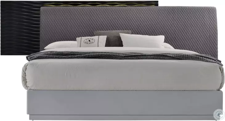Tribeca Black and Grey King Platform Bed