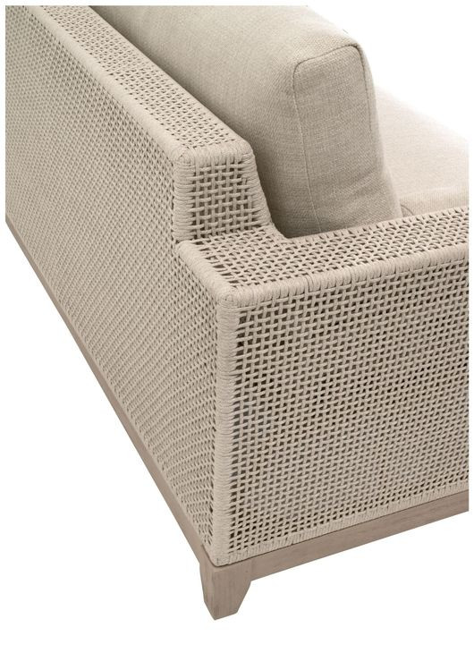 Tropez Beige Performance Fabric Outdoor 90" Sofa