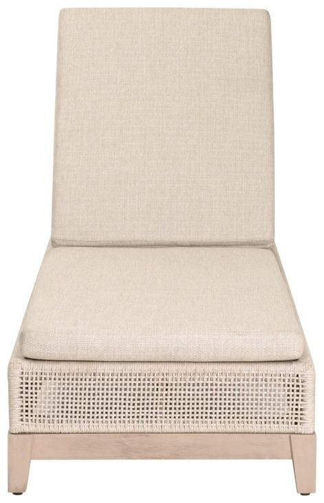 Tropez Beige Performance Fabric Outdoor Chaise Lounge