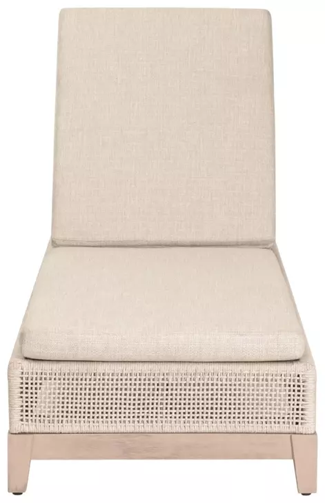 Tropez Beige Performance Fabric Outdoor Chaise Lounge