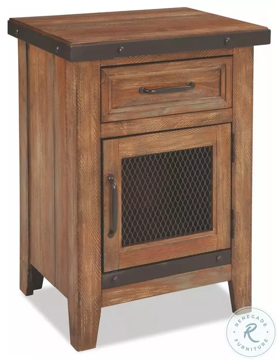 Taos Canyon Brown 1 Drawer Nightstand