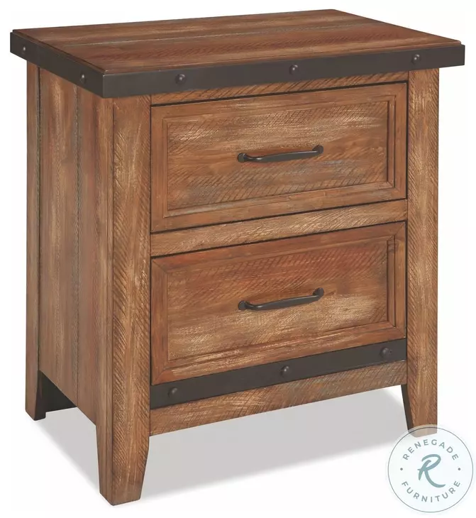 Taos Canyon Brown 2 Drawer Nightstand