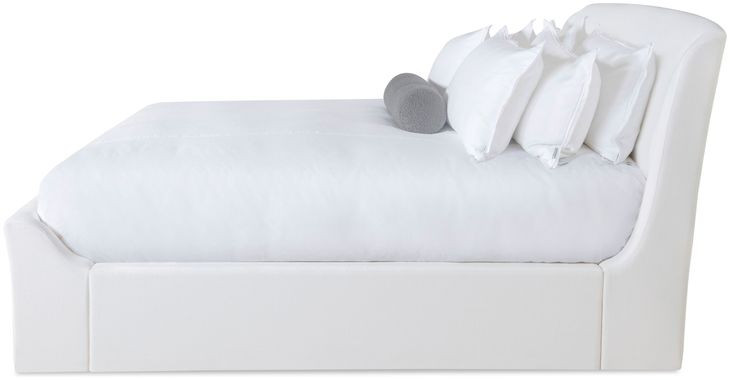Tara Shaw Cream Performance Linen King Upholstered Saint Germain Sleigh Bed