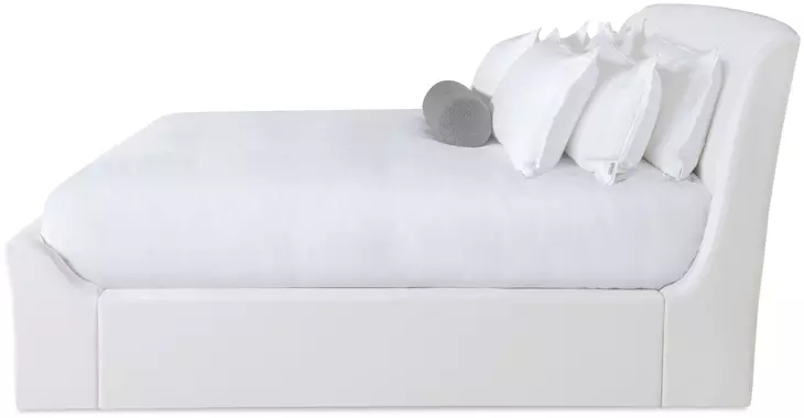 Tara Shaw Cream Performance Linen King Upholstered Saint Germain Sleigh Bed