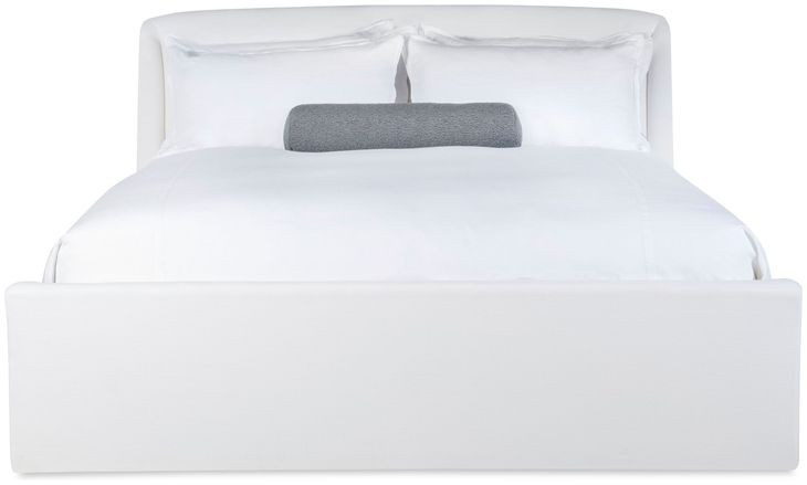 Tara Shaw Cream Performance Linen King Upholstered Saint Germain Sleigh Bed