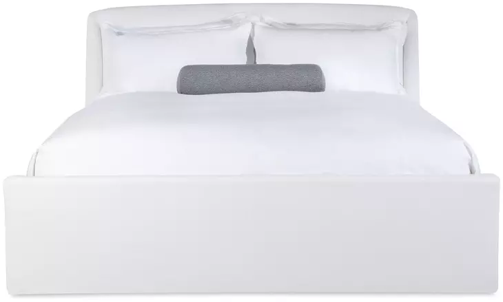 Tara Shaw Cream Performance Linen King Upholstered Saint Germain Sleigh Bed