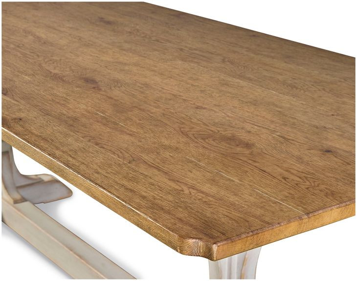 Tara Shaw Tuscan Oak and Aged White 96" Rectangular Lucca I Dining Table