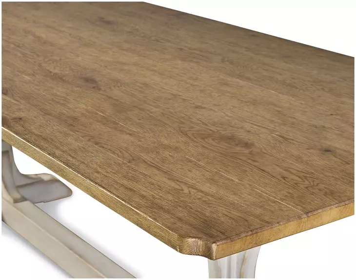 Tara Shaw Tuscan Oak and Aged White 96" Rectangular Lucca I Dining Table