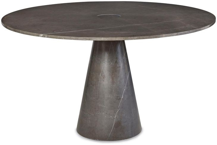 Tara Shaw Smokey Gray 54" Round Pontchartrain Dining Table