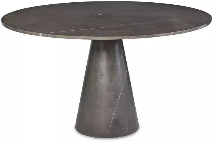 Tara Shaw Smokey Gray 54" Round Pontchartrain Dining Table