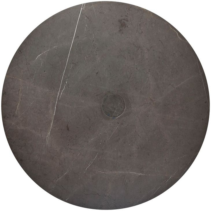 Tara Shaw Smokey Gray 54" Round Pontchartrain Dining Table
