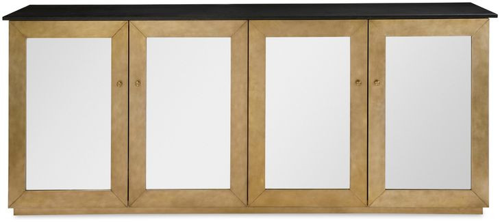 Tara Shaw Black and Gold 4 Door Le Marais Credenza